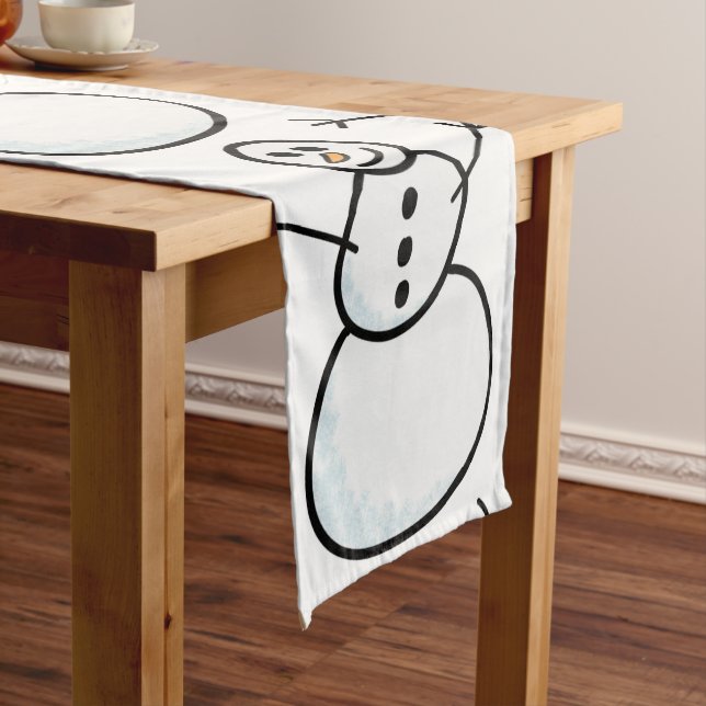 Schneemann Kurzer Tischläufer (Beispiel)