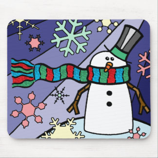 Schneemann-Landschaft Mousepad