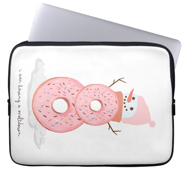 Schneemann Laptopschutzhülle (Vorderseite)