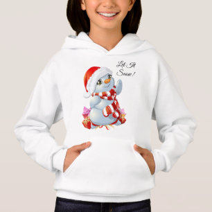 Schneemann Lass es schneien Hoodie