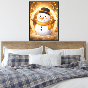 Schneemann Leinwanddruck