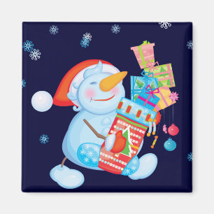 Schneemann-Magnet für Geschenke Magnet