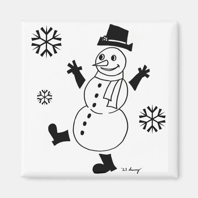 Schneemann-Magnet Magnet (Vorne)
