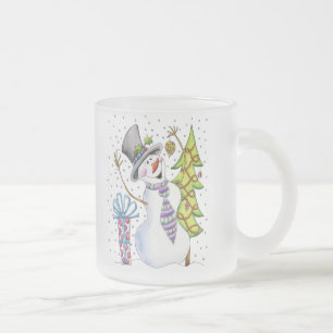 Schneemann Mattglastasse