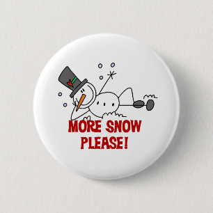 Schneemann Mehr Schnee Bitte Button