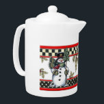 Schneemann mit Baumtepot, großer Teekanne<br><div class="desc">Dieser große Teekessel ist Teil der Adorable Snowman Collection und ist der perfekte Sidekick zum Schneemann mit einer Tasse. Kaufen Sie sowohl als besonderes Geschenk für sich selbst oder jemand Besonderes.</div>