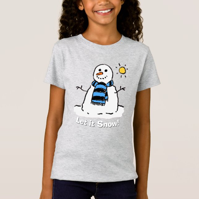 Schneemann mit Botschaft! T-Shirt (Vorderseite)