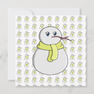 Schneemann mit gelbem Schal
