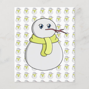 Schneemann mit gelbem Schal Flyer