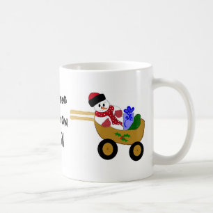 Schneemann mit Rad Kaffeetasse