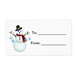 Schneemann mit Schneeflocke-Geschenk-Umbau
