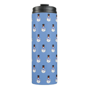 Schneemann mit Tophut Thermosbecher