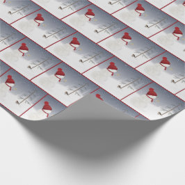 Schneemann mit Weihnachtsstar Geschenkpapier