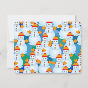 Schneemann Mitteilungskarte
