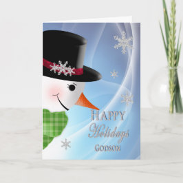 Schneemann-Nahaufnahme - Weihnachten - Patensohn