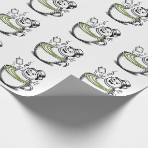 Schneemann nimmt Badewanne an Macha Weihnachten Geschenkpapier