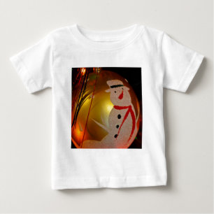 Schneemann-Ornament mit Frost-Effekt Baby T-shirt