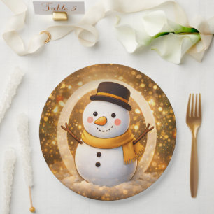 Schneemann Pappteller