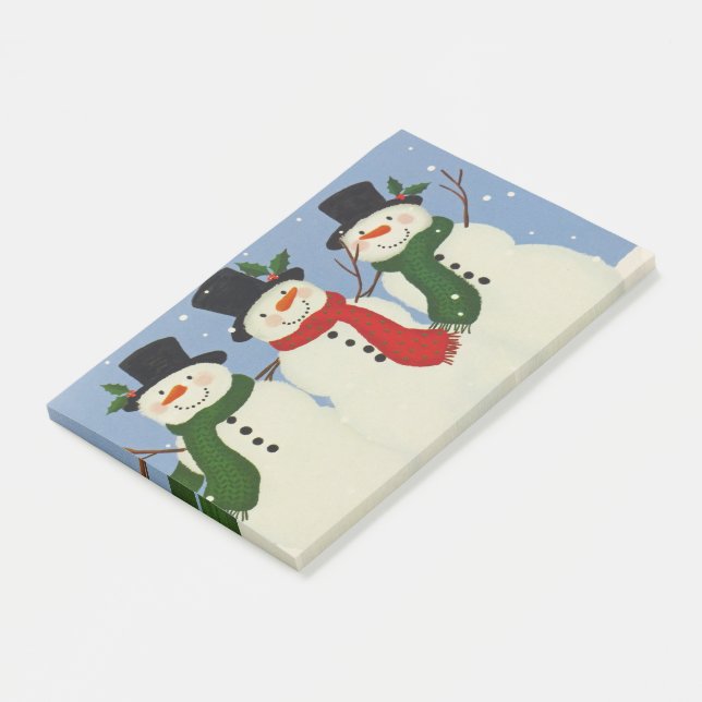 Schneemann Post-it Klebezettel (angewinkelt)
