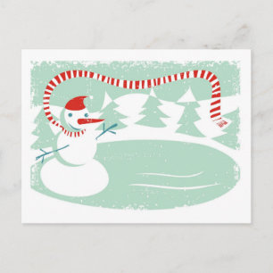 Schneemann Postkarte