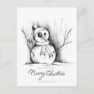 Schneemann Postkarte