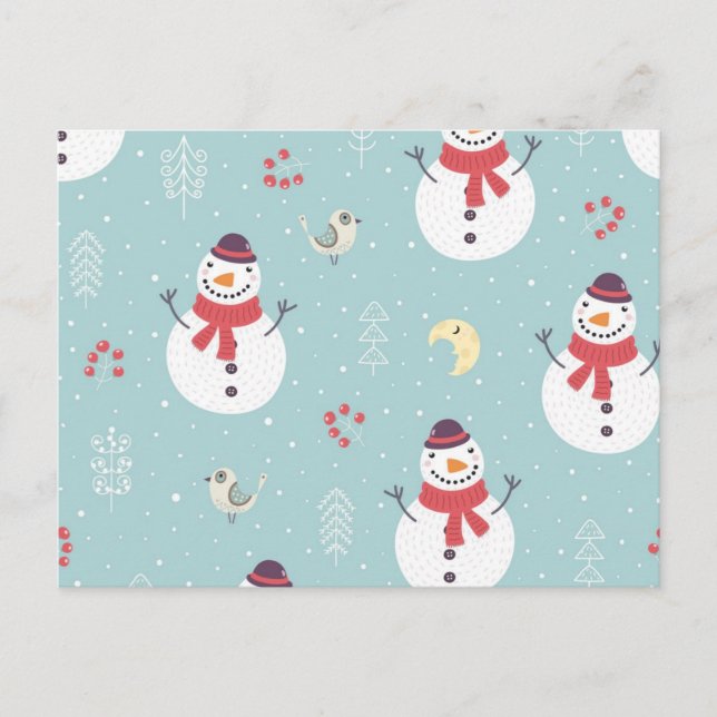 Schneemann Postkarte (Vorderseite)