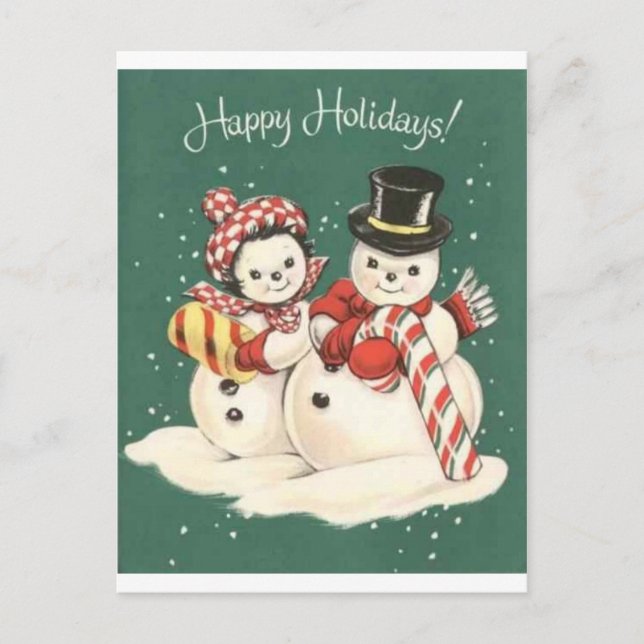 Schneemann Postkarte (Vorderseite)