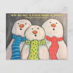Schneemann Postkarte leerer Rücken