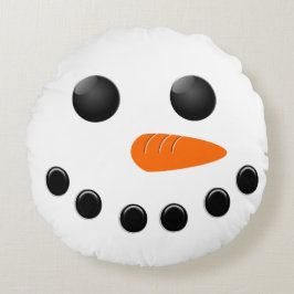Schneemann Rundes Kissen