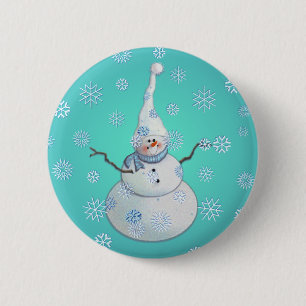 SCHNEEMANN, SCHAL u. SCHNEE-HUT durch SHARON Button