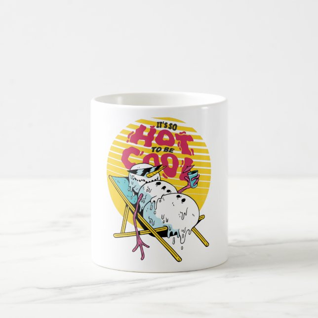 Schneemann schmelzen So heiß, um cool zu sein Kaffeetasse (Mittel)