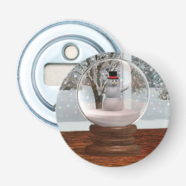 Schneemann-Schnee-Kugel Flaschenöffner