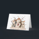 Schneemann-Schneeflocke-Land-Winter-Primitives Feiertagskarte<br><div class="desc">Schneemann-Schneeflocke-Land-Weihnachtswinter-Primitives</div>