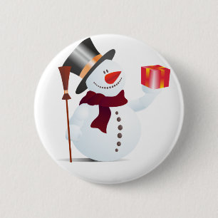 Schneemann / Schneemann für Weihnachten / X-mas Button