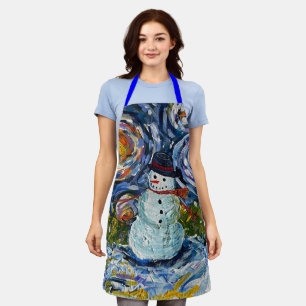 Schneemann Schürze Mittel