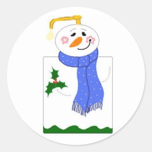 Schneemann-Seifenspender Runder Aufkleber