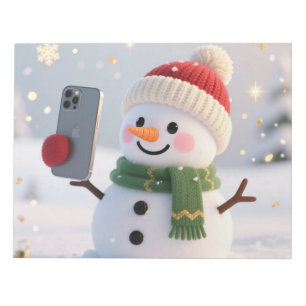 Schneemann-Selfie-Weihnachts-Notizblock Notizblock
