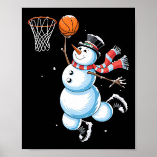 Schneemann Sketll Weihnachtshemd Jungen Weihnachts Poster
