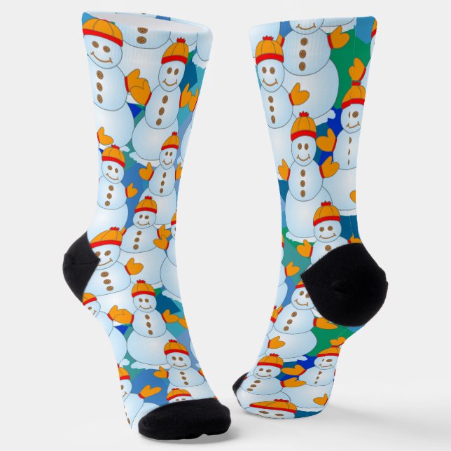 Schneemann Socken (Gewinkelt)