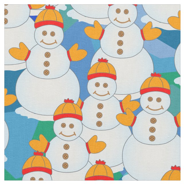 Schneemann Stoff (Nahaufnahme)