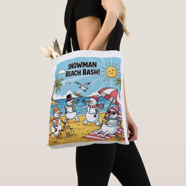 Schneemann-Strand-Bash Tasche (Von Nahem)