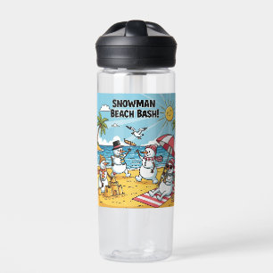 Schneemann-Strand-Bash Trinkflasche