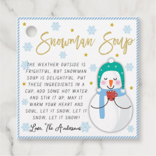 Schneemann-Suppe Weihnachts-Heiße-Schokolade-Gesch Geschenkanhänger