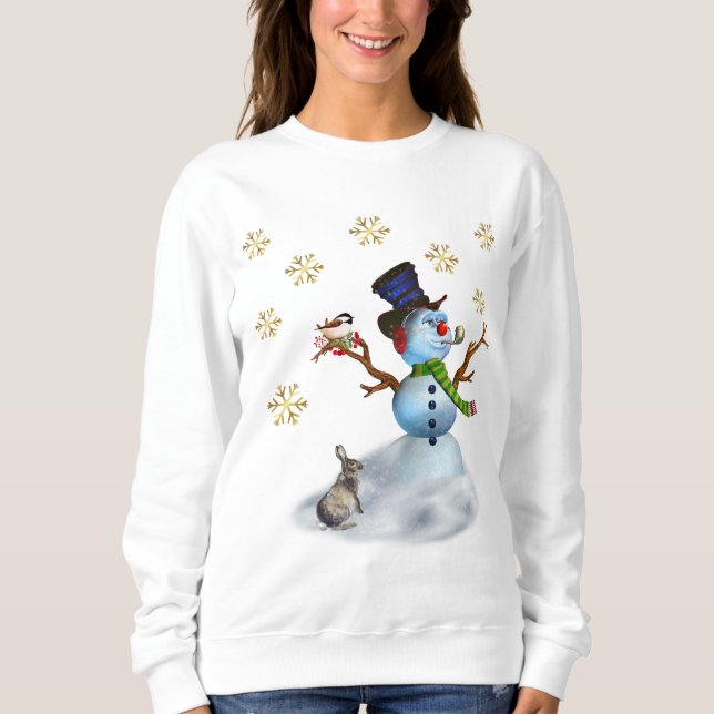Schneemann-Sweatshirt  Sweatshirt (Vorderseite)