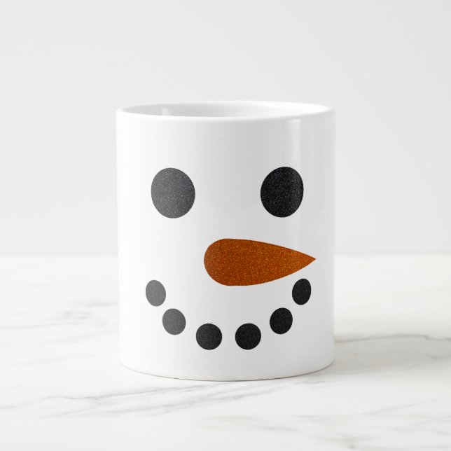 Schneemann-Tasse für Kaffee oder Hot-Chocolate-Ges Jumbo-Tasse (Vorderseite)