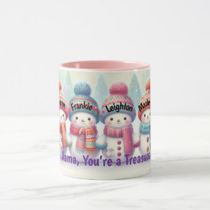 Schneemann-Tasse mit individuellem Namen – Weihnac Tasse