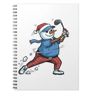Schneemann Tennisspieler Weihnachten 2026 Urlaub Notizblock