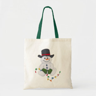 Schneemann-Tragetasche sitzend Tragetasche