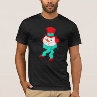 Schneemann-Tunes-Weihnachten-Dunkel-T-Shirt T-Shirt