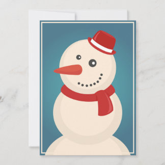 Schneemann u. Ren Feiertagskarte